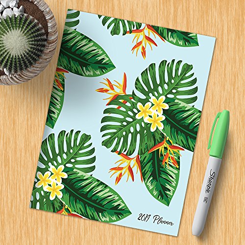 Time Factory Hot Pink Good Vibes 7.5" x 10.25" January -December 2019 Monthly Planner (19-4216) - Thumbnail 4