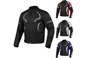 PANDA CYCLE GEAR Motorcycle Jacket for Men & Women All Season Hi Viz Armored Safe Riding Enduro Dual Sport Motorbike Adventure Touring Jacket
