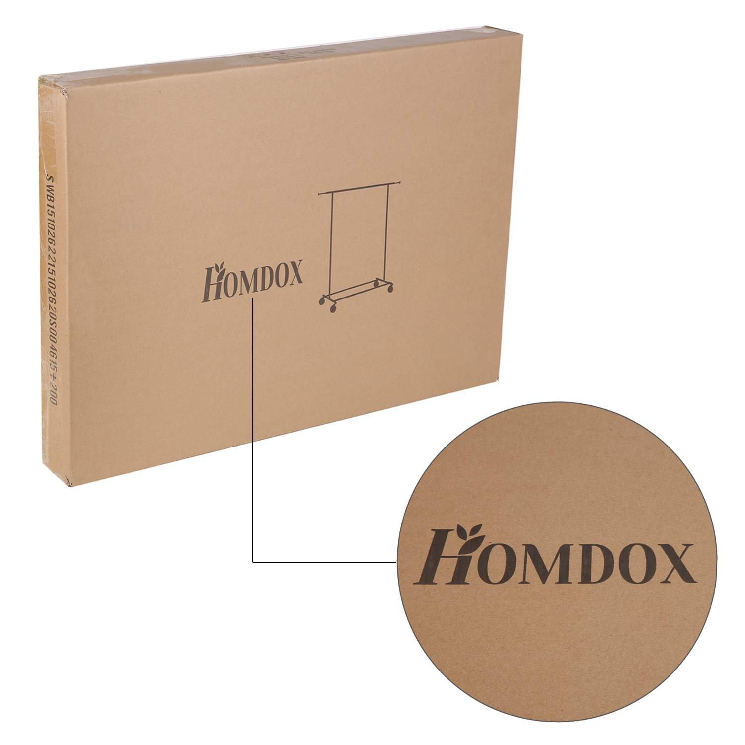 Homdox Clothing Garment Rack Commercial Grade Collapsible Hanging Racks with Lockable Wheel Chrome Finish