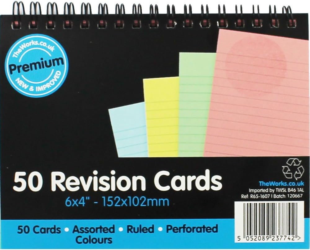 50 Multi-Colour Revision Cards