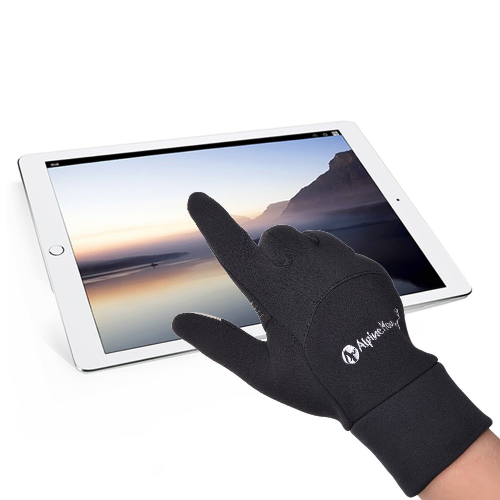 Vbiger Herren Touchscreen Handschuhe Winterhandschuhe Anti-Rutsch Outdoor Sport Handschuhe Fahren Radfahren Handschuhe mit Fleece Liner, XL,  Grau