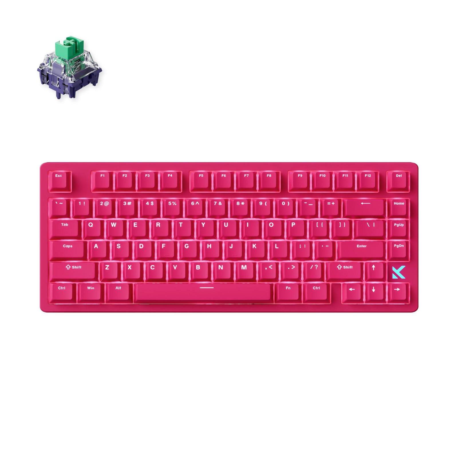 MCHOSE Jet 75 Rapid Trigger Keyboard 75% Percent, Hall Effect Topographic Gaming Keyboard, Wired RGB Custom Mechanical Keyboards with Magnetic Switch, PBT Keycaps, Rose and Red