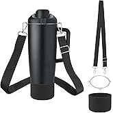 Accessories Set Compatible with Owala 30oz & 40oz FreeSip Sway Bottles & Tumblers, Carrier with Strap & Silicone Boot, Adjustable Shoulder Crossbody Handle Strap