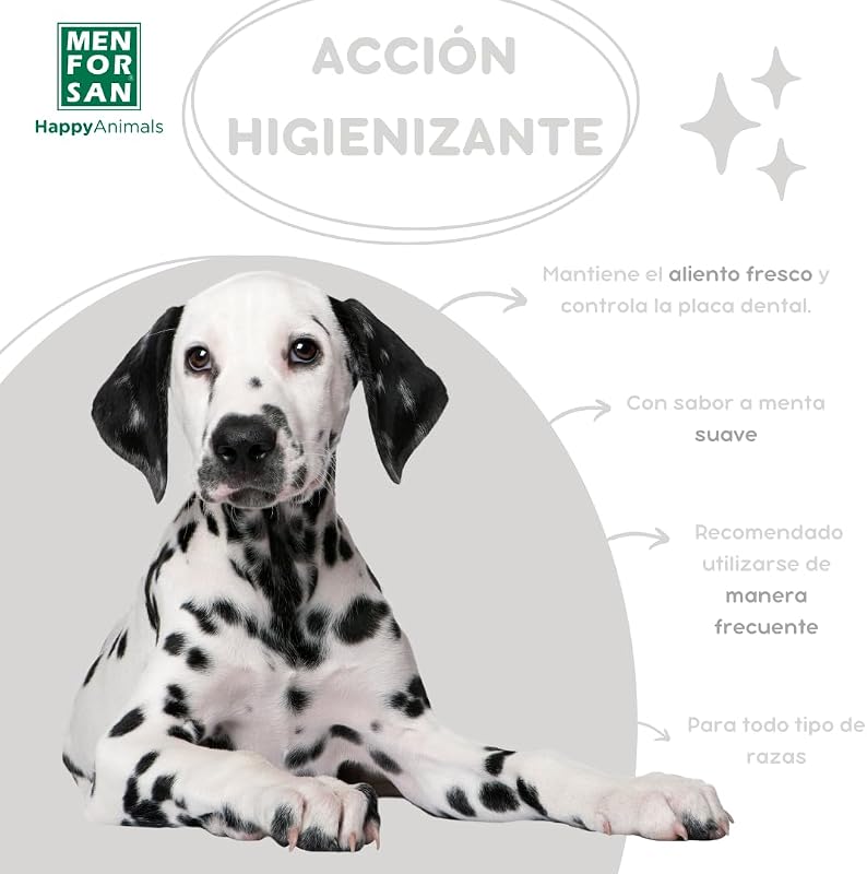 Gel dentário para cães | Gel Natural de Pasta de Dentes | Fresh Breath | Controla a Placa Dentária | Sabor a Hortelã | Inclui presente de dedal | 60 ml