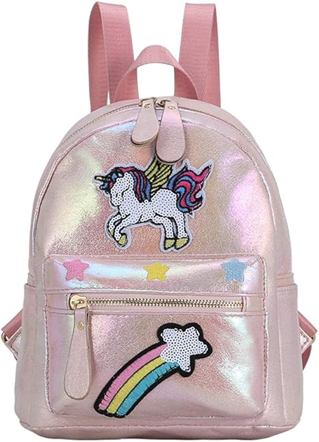 Zaino Per Bambini Unicorno Moda Glitter Stampa Bambini Zaino Casual Borsa Titolare Regalo Rosa Amazon It Valigeria