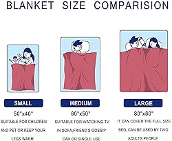 Menghao Boyfriend Throw Blanket, Red, 60x80