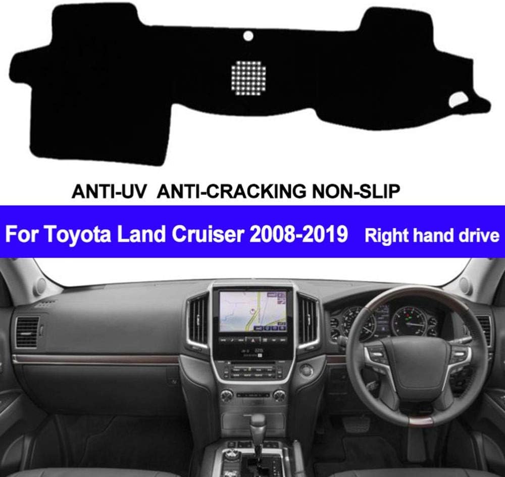 WQSNUB Car Dashboard Cover Dash Mat, for Toyota Land Cruiser J200 2008 2009 2010 2011 2012-2015 2016 2017 2018 2019