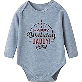 G-Amber Baby Boys Girls Romper Bodysuit Infant Funny Letter long Sleeves Jumpsuit Outfit 0-18Months