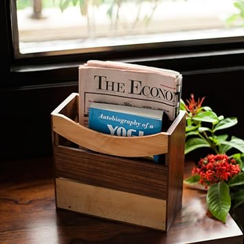 ExclusiveLane Elegant Magazine Cum Newspaper Stand In Sheesham Wood