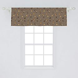 Ambesonne Dog Lover Window Valance, Repetitive