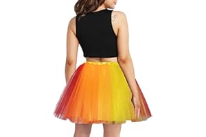 WINROLA Women Teens Tutu Adult 4 Layered Tulle Skirt with Satin Lined Dance Non See-Through Tutu Halloween Costumes
