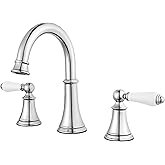 Pfister Courant Bathroom Sink Faucet, 8-Inch Widespread, 2-Handle, 3-Hole, NSF Certified, Polished Chrome Finish, LF049COPC