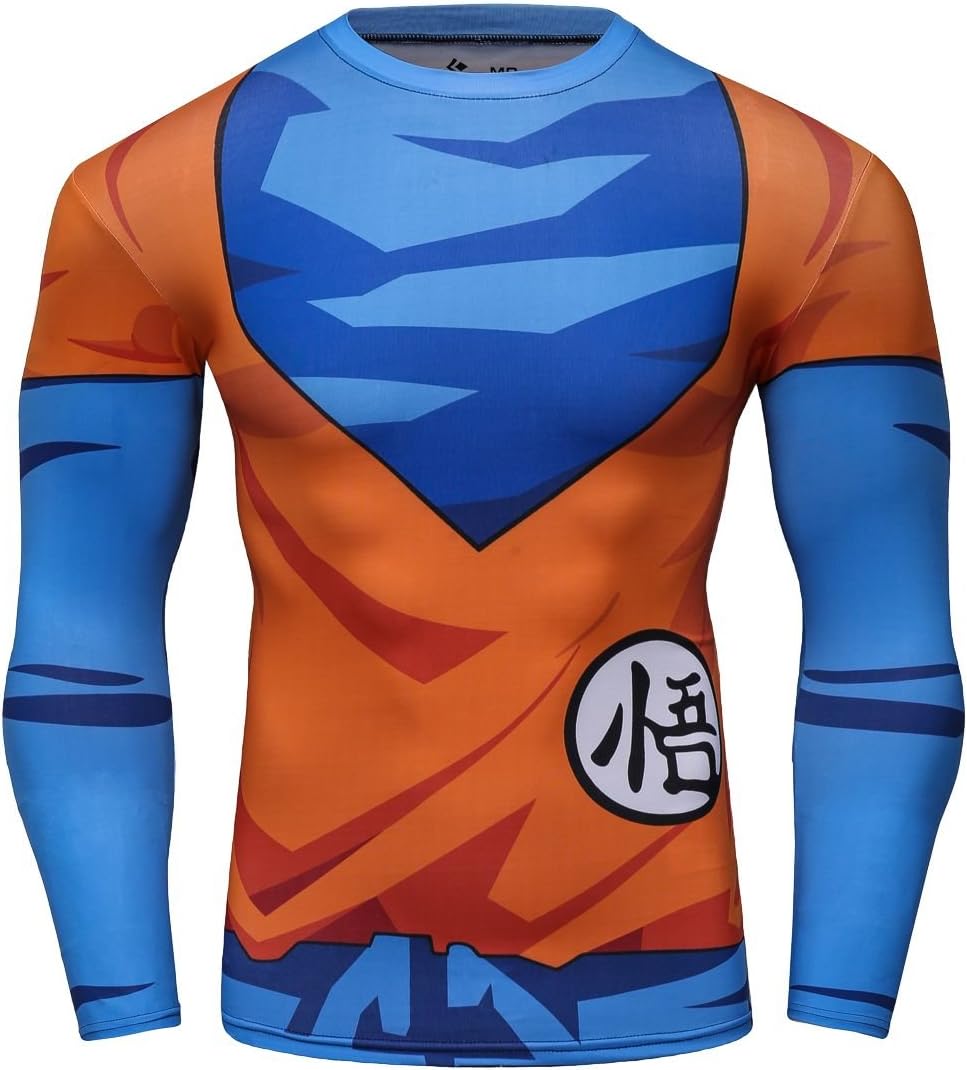 Red Plume Men's Film Super-Hero Series Compression Sports Shirt Skin Running Long Sleeve Tee
