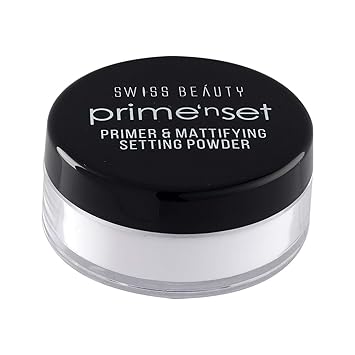 Swiss Beauty Primer Mattefying Setting Powder, Face MakeUp, Shade-01, 10g