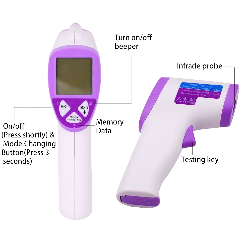 COSSCCI Infrared Digital Baby Thermometer, Non-Contact Electronic Forehead and Ear Thermometer for Baby, Infant, Toddler and Adults