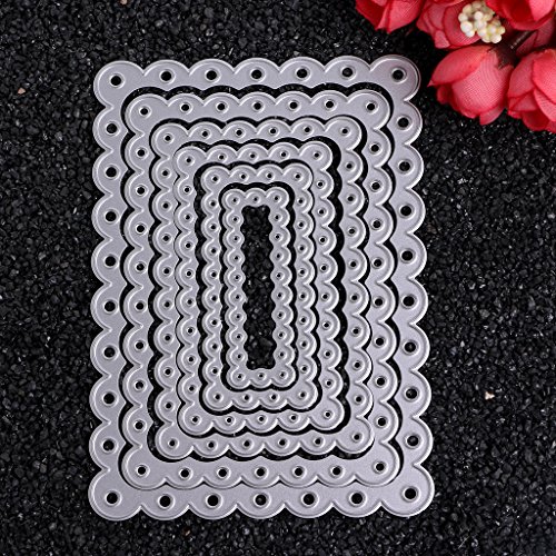 SCASTOE Rectangle Cutting Dies Stencil Paper Craft Card Making Scrapbooking Album