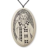 Touchstone Pottery Saint David Medal Porcelain Medal on Braided Cord | Patron of Wales
