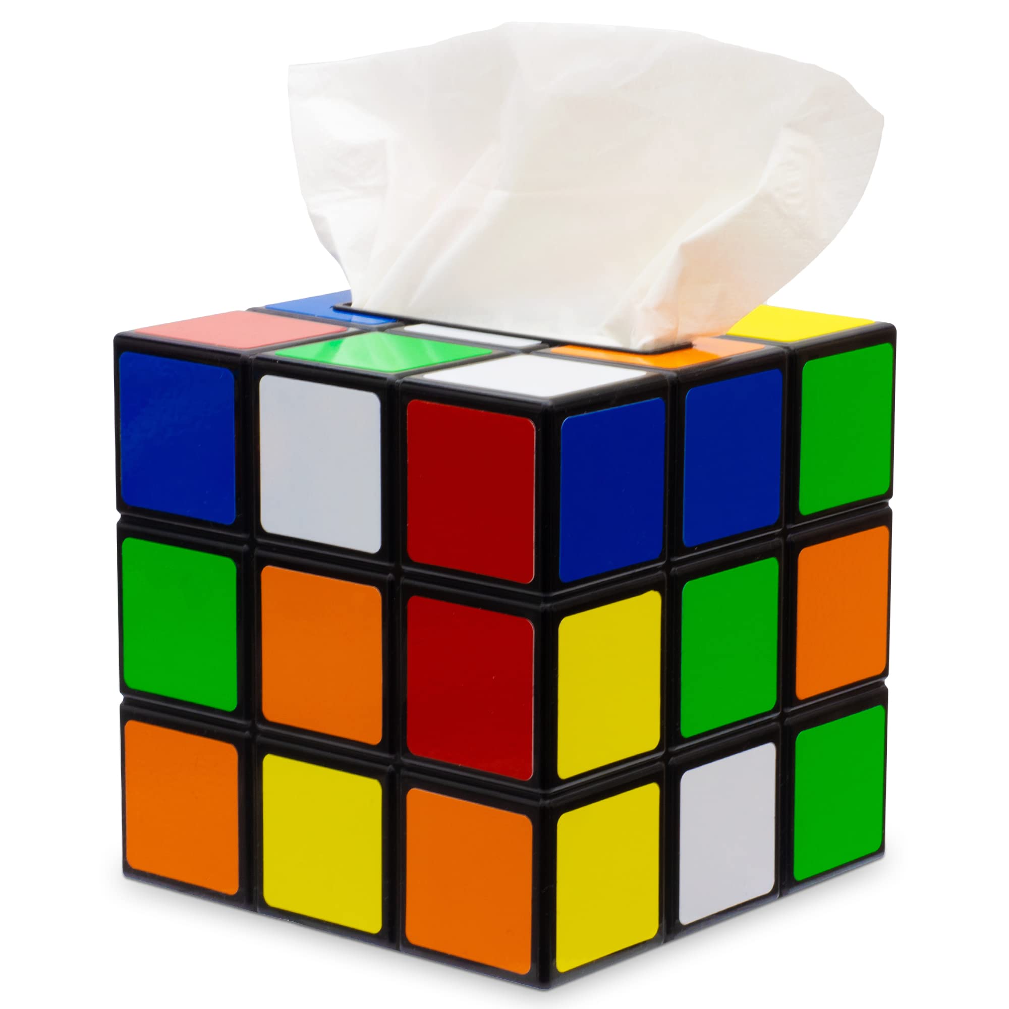 getDigital 8372 Magic Cube Tissue Box Cover with Magnetic Lock - Multicolored 14 x 14 x 14 cm