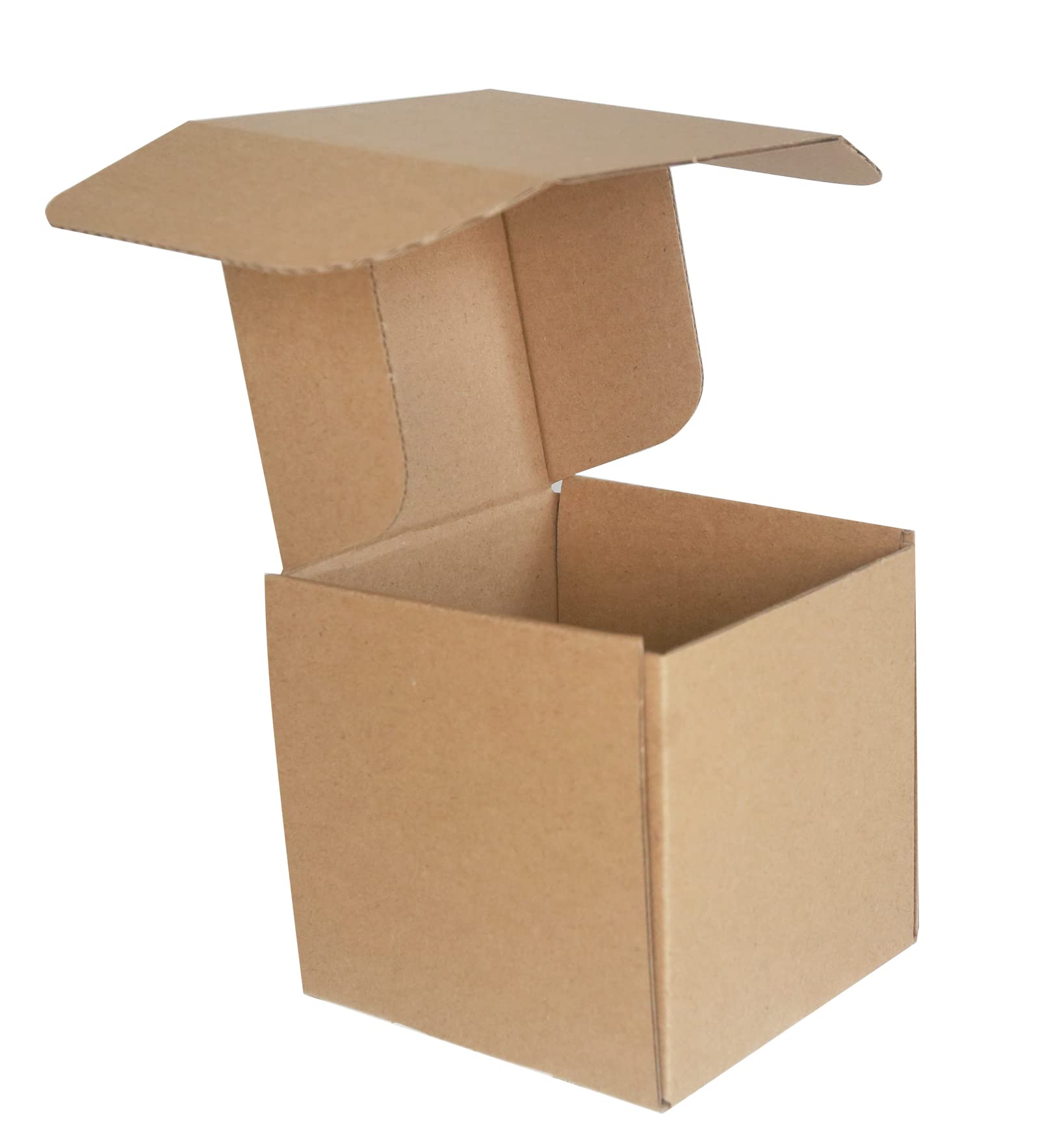 PACK4YA 110×110×110mm (4"x4"x4") Small Parcel Postal Boxes Royal Mail PiP Corrugated Cardboard Boxes for Posting, Brown Square Mug Mailing Postage Shipping Box for Business or Gift (10 Pieces)