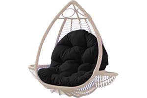 Egg Chair Cushion Replacement 47x31.5 Soft Thicken Comfortable Hanging Swing Replacement Cushions for Outdoor Indoor Home, Bl