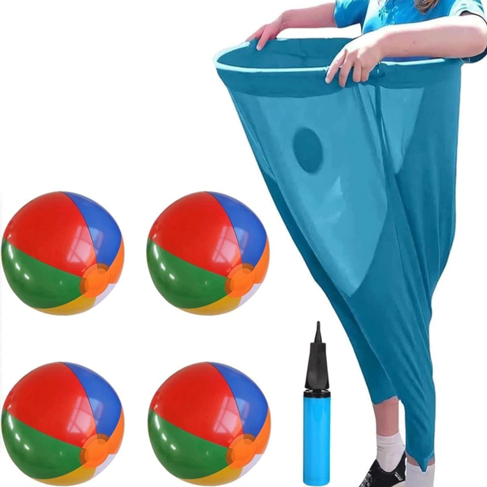 BDHI Granny Pants Yard Game Super Giant Pants Outdoor Game with 4 Bouncy Balls and 1 Pants Recreational Tossing Games for Family Reunion and Adult Party(Y348-1)