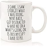 I Came I Saw I Forgot What I Was Doing Funny Coffee Mug 11oz - Birthday Gifts For Old People Senior Citizens Elderly Grandma Grandpa Mom Dad – Sarcastic Funny Gifts Mothers Day Fathers Day Christmas