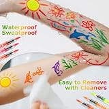 AOOWU Glow in the Dark Face Paint Pens 8 Colors UV Neon Kit view 5