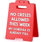 Funny Office Desk Decor Bosses Day Gifts for Women Men, Boss Day Card, Boss Birthday Gift, White Elephant Gifts for Supervisor Manager Secretary Coworker Teacher Nurse Principal Cubicle Decor Red Sign