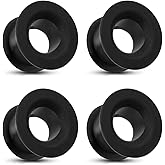 Qmcandy 2 Pairs Black Silicone Ear Gauges Big Flare Flexible Ear Skins Hollow Tunnels Plugs Piercing Jewelry 2G-25mm