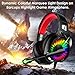 Nivava Gaming Headset for PS4, Xbox One, PC Headphones with Microphone LED Light Mic for Nintendo Switch Playstation Computer, K7 (Black&Red)thumb 3