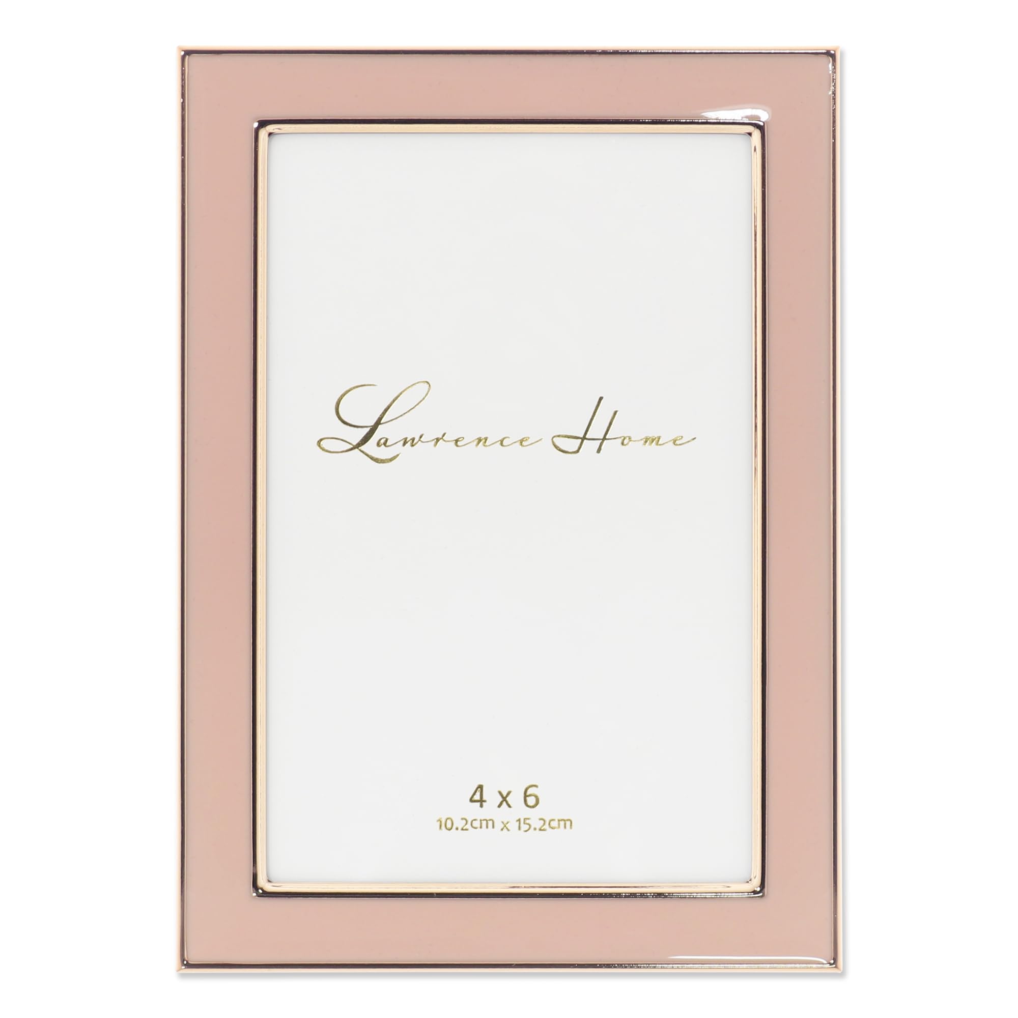 Lawrence Frames Metal and Enamel Picture Frame, Pink, 4x6 — image 1