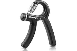 Hand Grip Strengthener, Adjustable Resistance 22-132Lbs (10-60kg), Great for Musicians & Athletes (Black, 1 Pack)