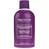 Rejuvicare Liquid Collagen Beauty Formula with Amino Acids, Protein and Biotin, Delicious Grape Flavor, Purple 16 oz ,32 servings