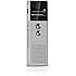 AGPtEK M23 8GB Digital Voice Recorder, MP3 Player with Built-in Speaker and FM radio options, Silver