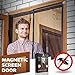 Magnetic Screen Door-Mesh Curtain-Fly Screen Doors- French Door Screen-Mosquito Out- Fits Door Openings up to 39x82 inch - Toddler and Pet Friendly