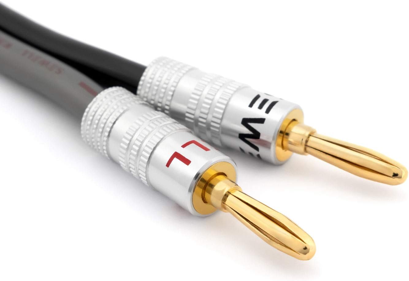 Silverback 12 AWG 259 Strand Speaker Wire with Banana Plugs, 6 Feet: Home Audio & Theater