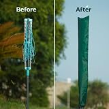 Flatro Rotary Washing Line Cover 165x15 cm Waterproof with Zip Green view 5
