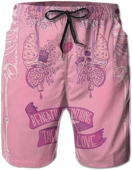 Love girl Shorts de Playa para Hombre de Secado rápido Patrón de