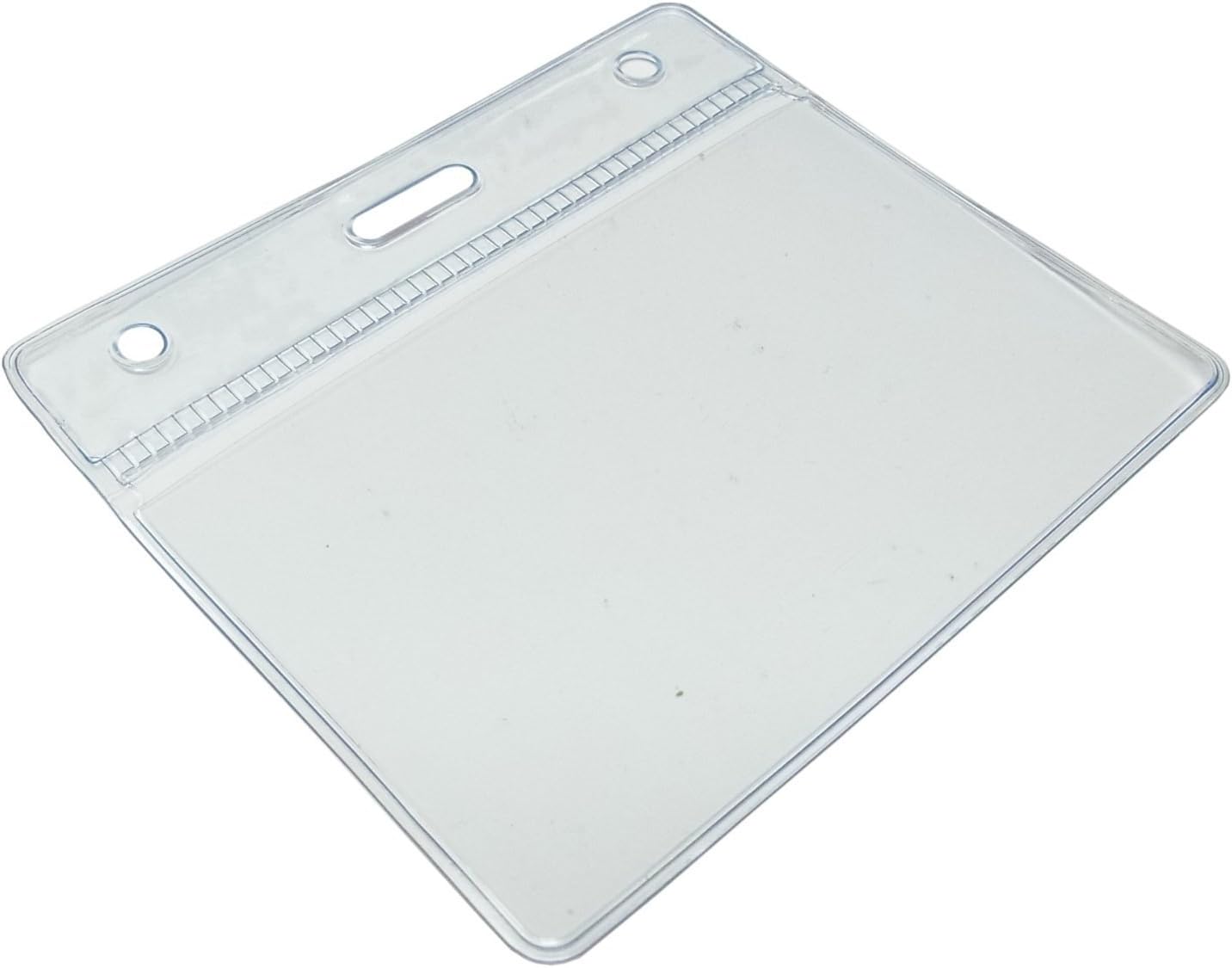 Customcard ltd Clear ID Badge Pocket Plastic Wallet (Size 79 x 99mm) Pack of 100 CPL100, Pack 100