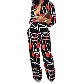 Xinlees Women Elegant Jumpsuits Casual V-neck Long Sleeve Stretchable Long Pants Rompers Button Pocketed Party Club