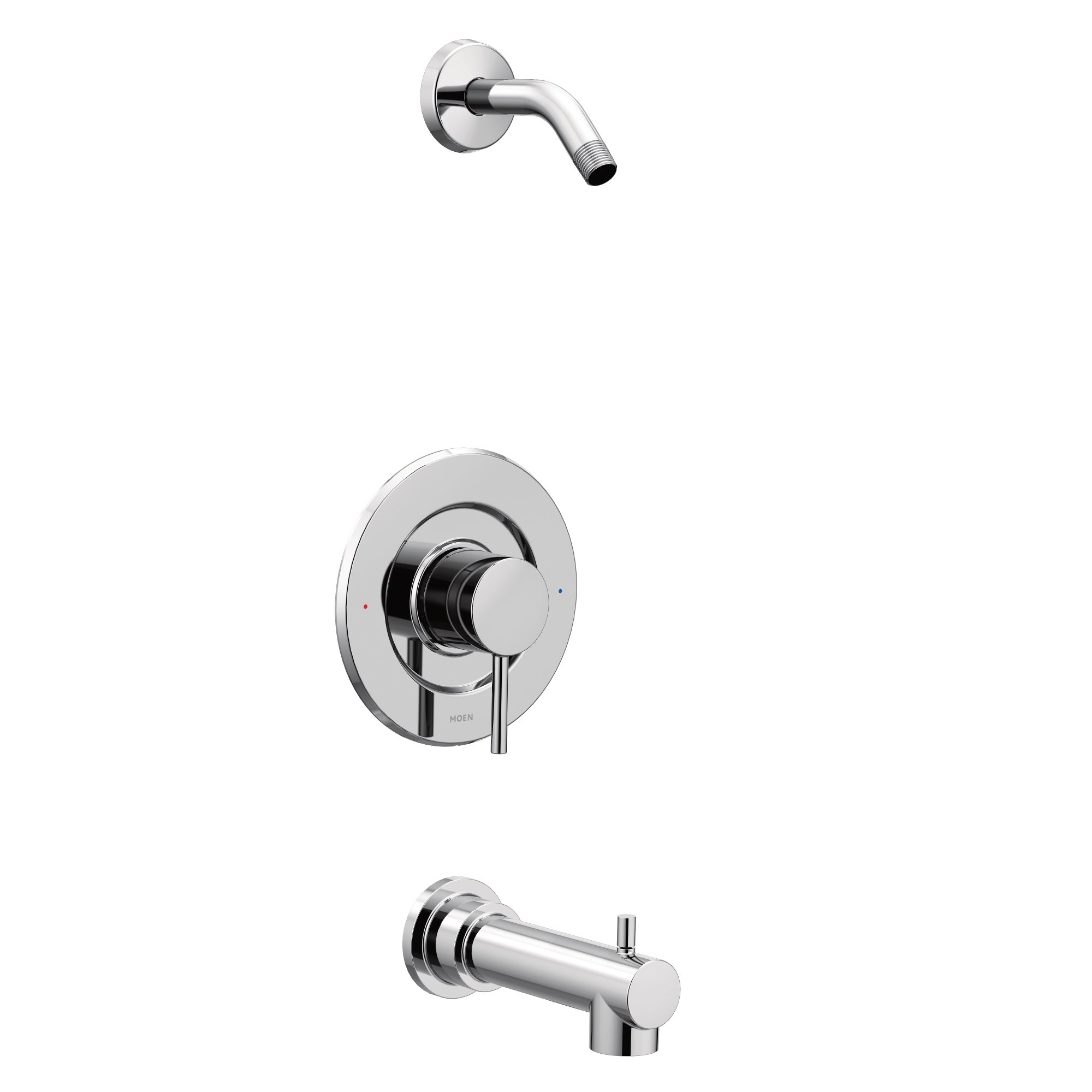 Photo 1 of Moen Align Chrome Posi-Temp Pressure Balancing Modern Tub and Shower Trim Kit without Showerhead Valve Required, T2193NH