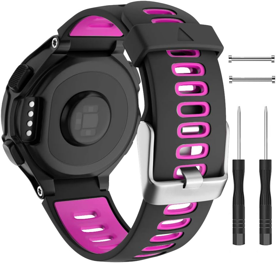 ISABAKE Silicone Watch Strap for Garmin Forerunner 735XT 235 230 630 620 S20 S5