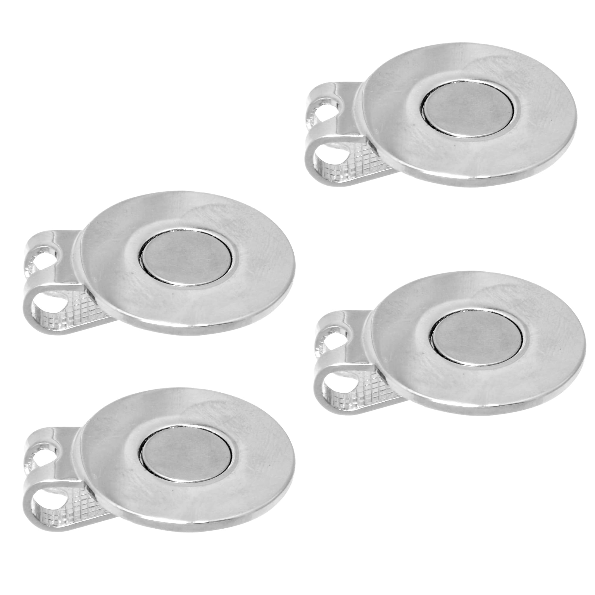 4 Pcs Golf Marker Hat Clip, Magnetic Golf Ball Marker Hat Clip Golf Ball Markers With Hat Clip Golfer Gifts Golf Sports Court Accssories Golf Marker Magnetic Clip,for Golf Bags Hats Belt Pocket etc