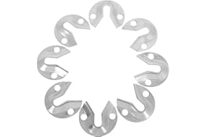 IMIKEYA 8pcs Stainless Steel Round Keyhole Picture Frame Hangers Heavy Duty Wall Mount Brackets for Mirrors