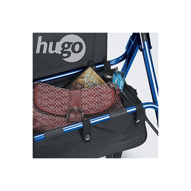 Hugo Elite 700959E Foldable Rollator Walker with Seat, Blue Mobility