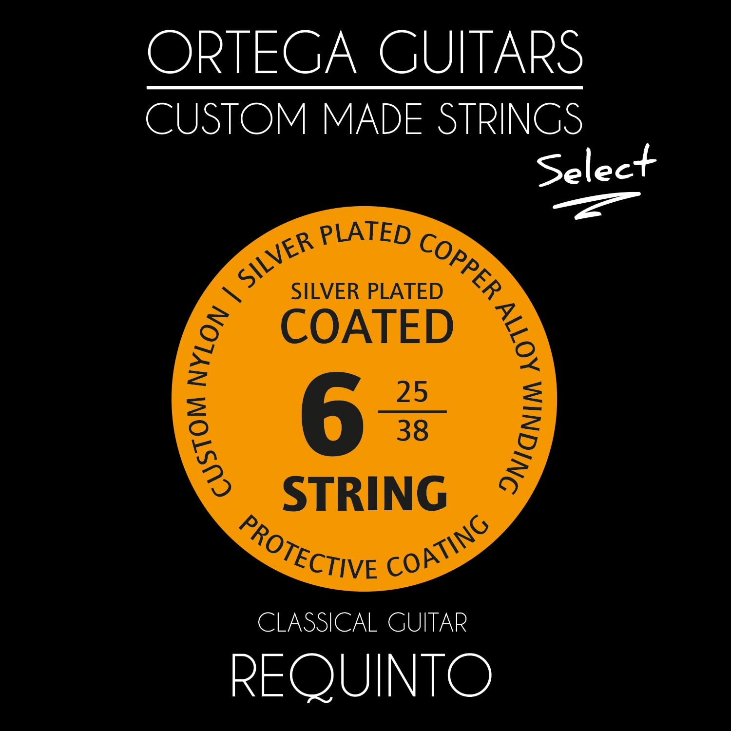 Ortega Guitars Custom Made Strings - Select - Requinto Guitar - Custom Nylon Coated (RQS)