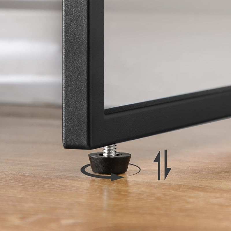 Suporte para sapatos, prateleira de 5 níveis, 4 compartimentos de tecido Oxford e placa superior, para 16-20 pares de sapatos, para entrada, aparador, castanho rústico EBF50XJ01