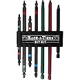 Rack-A-Tiers Rough-in Bit Kit - 7 pcs Driver Bit Set, Electrical Bits, Double Ended Impact Bits, Electrician Drill Bit Kit, E