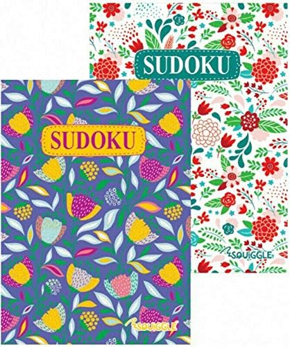 A5 Pocket Floral Sudoku Challenge Books - Book 1 & 2, Each includes 110 Pages - Lna Namaa