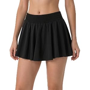VIVISPORTS Womens Pleated Tennis Skirt with Inner Shorts, 2 Pockets, Anti-Slip Silicone Lining and Elastic High Waist